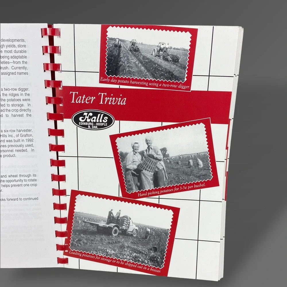 Hall's‎ Potato Harvest Cookbook 1993 Red River Valley ND Farm Spiral Coil